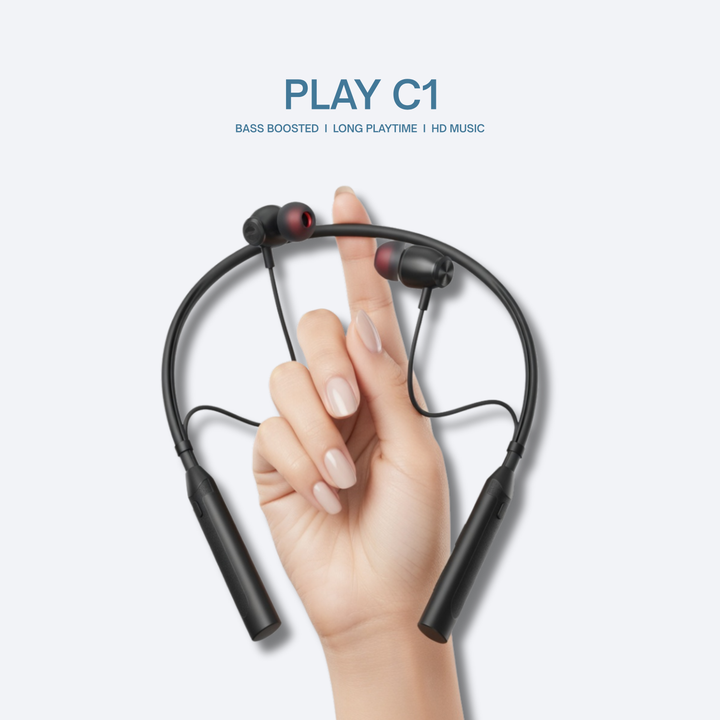 Realfit Tech Essentials PLAY C1 Wireless Neckband Earphones